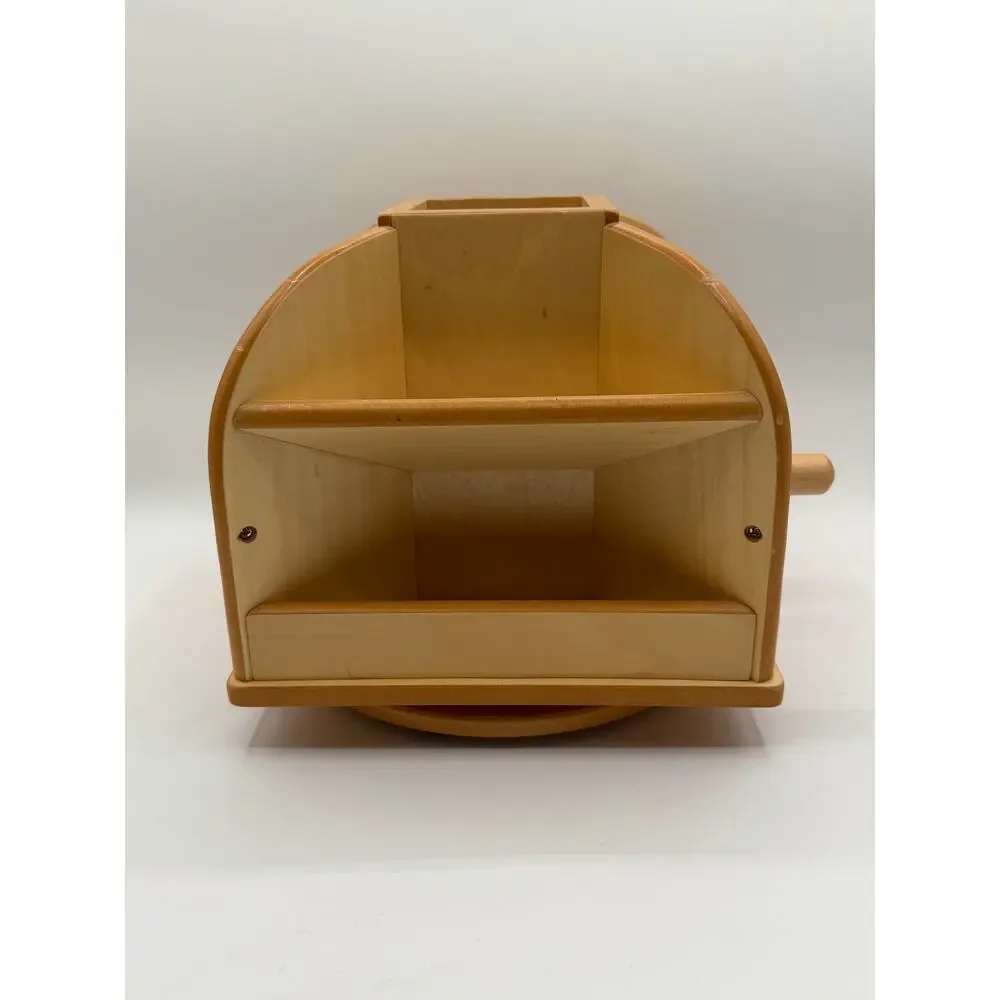 Lakeshore Learning Wooden Revolving Supply Caddy Desktop Organizer - 8” Tall